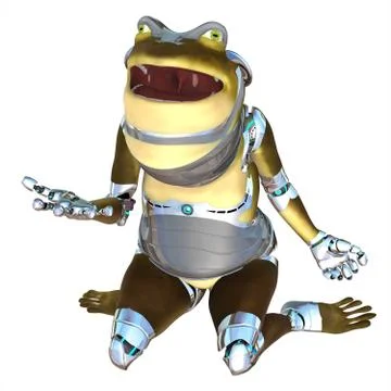 Cyborg frog Stock Illustration