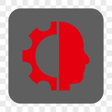 Cyborg Gear Interface Toolbar Button Illustrazione stock