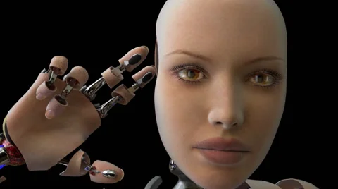 Cyborg Hand Counting Stock Footage 50390900