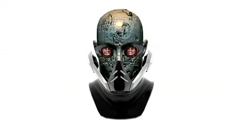 Cyborg head, robot Stock Footage 275950