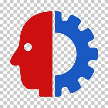 Cyborg Head Vector Icon Stock Illustration