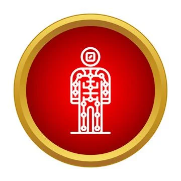 Cyborg human technology concept connecting electronic brain 스톡 일러스트