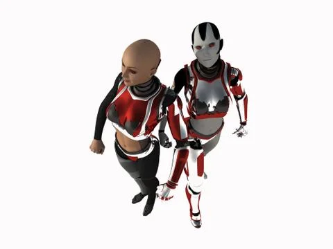 Cyborg Stock Illustration