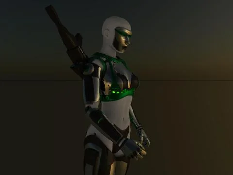 Cyborg Stock Illustration