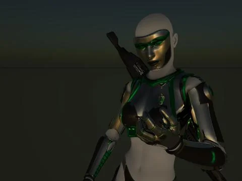 Cyborg Stock Illustration