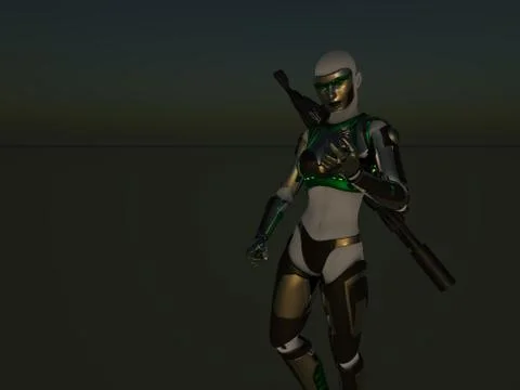 Cyborg Stock Illustration