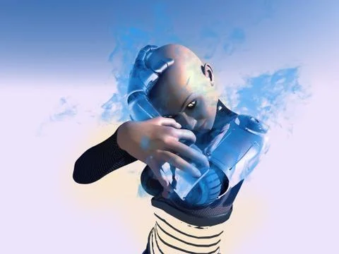 Cyborg Stock Illustration