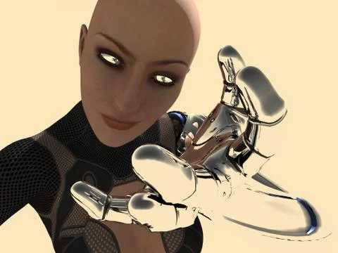 Cyborg Stock Illustration