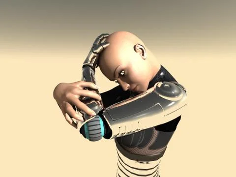 Cyborg Stock Illustration