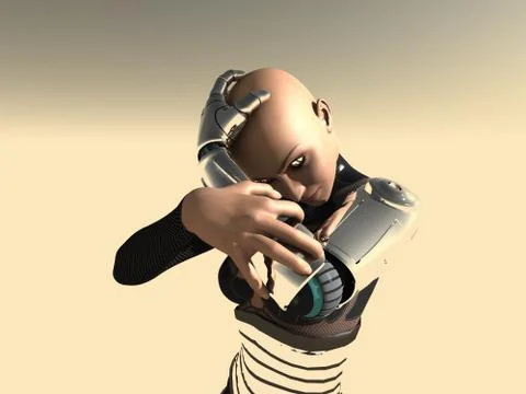 Cyborg Illustrazione stock