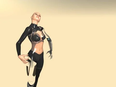 Cyborg Stock Illustration