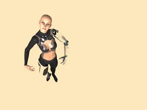 Cyborg Stock Illustration