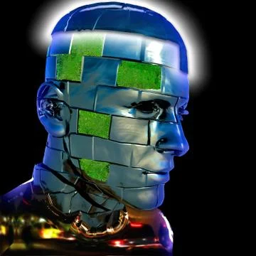 Cyborg Stock Illustration