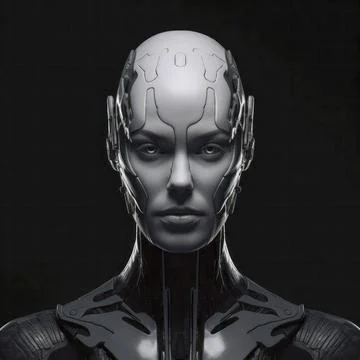 Cyborg-Mann, repräsentiert den Fortschritt und die Entwicklung von Technol.. Stock Photos