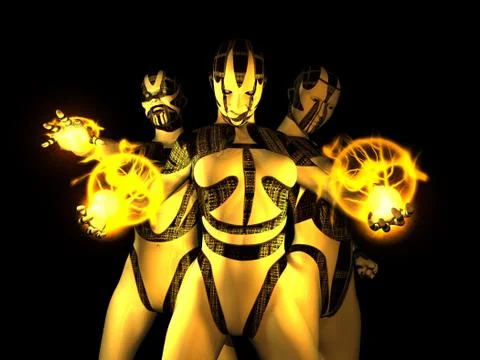 Cyborg renegades Stock Illustration