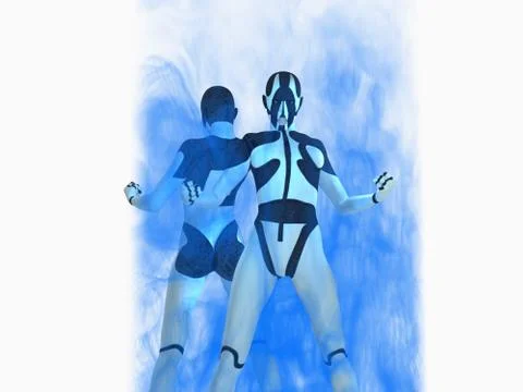Cyborg renegades Stock Illustration