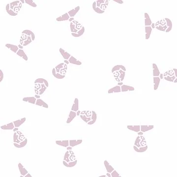 Cyborg robot glyph vector seamless pattern Stock Illustration