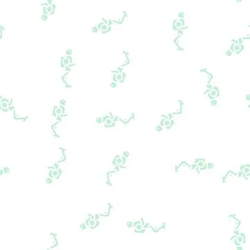 Cyborg robot technology glyph vector seamless pattern Stock Illustration