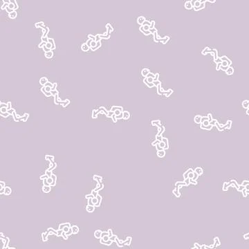 Cyborg robot technology line vector seamless pattern Stock Illustration