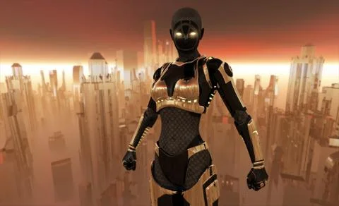 Cyborg warrior Stock-Illustration