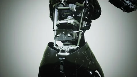 Cyborg woman with machine part of her body Stock-Footage 246174053