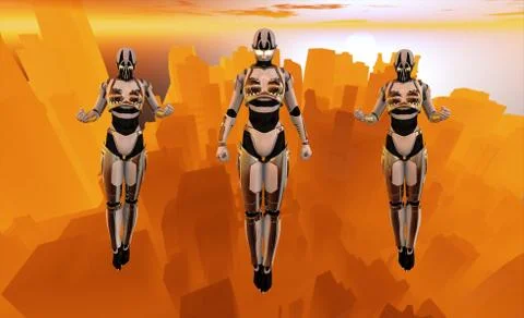 Cyborg(s) Illustrazione stock