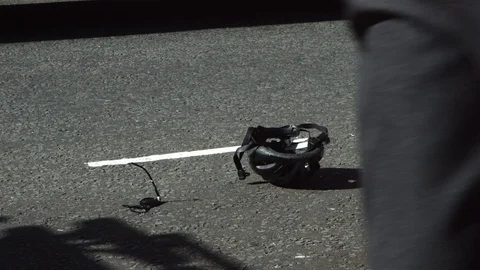 Cycle accident Stock Footage 90120967