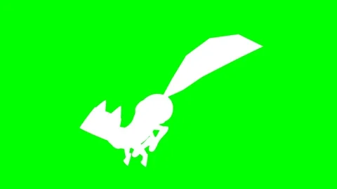 Cycle and loop of a white squirrel running in profile in nature with a beautiful Stock Footage 285959894