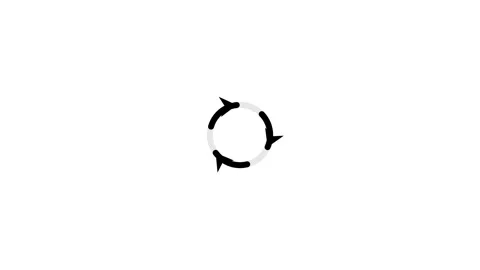 Cycle and Process Flow Arrow Icons Minimalist Loop Vídeo Stock 334762461