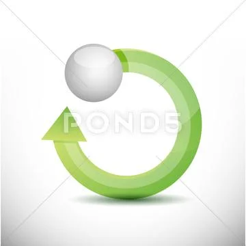 Cycle and sphere illustration design Stock Illustration
