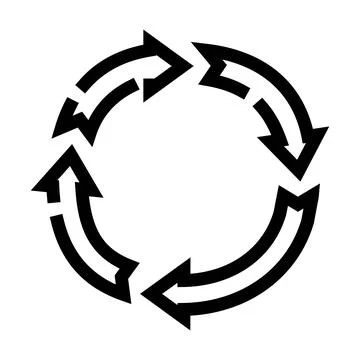 Cycle arrow icon representing recycling and sustainability Stock Illustration