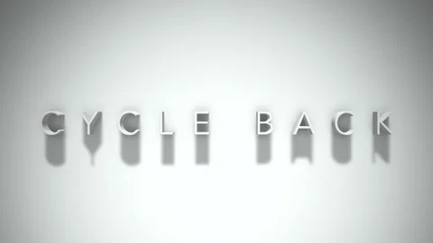Cycle back 3D title animation with shadows on a white background 動画素材 297384827
