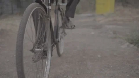 Cycle being paddled Stock Footage 245491498