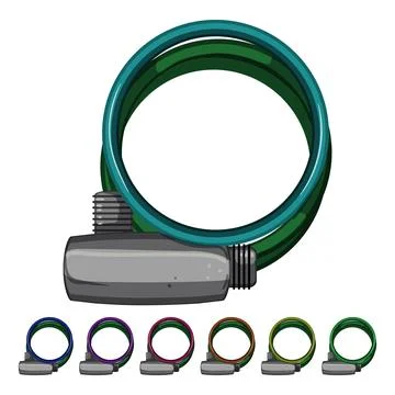 Cycle bicycle lock cartoon vector graphic 스톡 일러스트