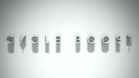 Cycle boost 3D title animation with shadows on a white background Stock Footage 297386863