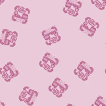 Cycle carbon line seamless pattern Stock-Illustration