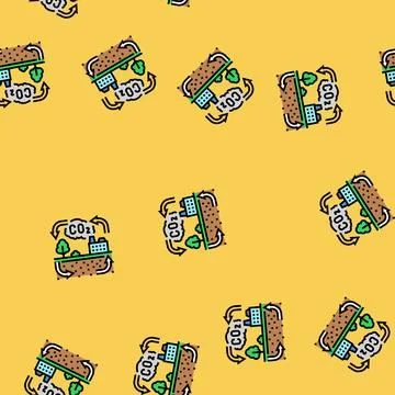 Cycle carbon vector seamless pattern Stock Illustration