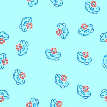Cycle carbon vector seamless pattern Stock Illustration