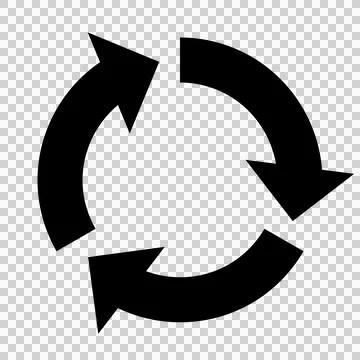 Cycle diagram icon made of 3 arrows Stock-Illustration