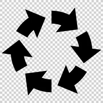 Cycle diagram icon made of 6 arrows Иллюстрация