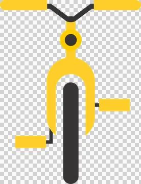 CYCLE ICON COMONG FONT SIDE YELLOW Stock Illustration