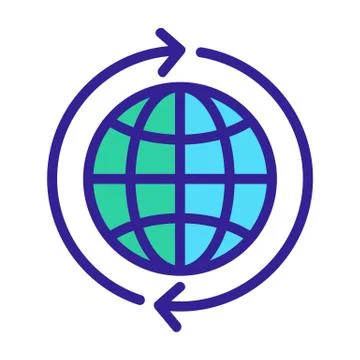 The cycle of information icon vector. Isolated contour symbol illustration 스톡 일러스트