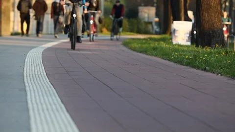 Cycle lane Stock Footage 106538037