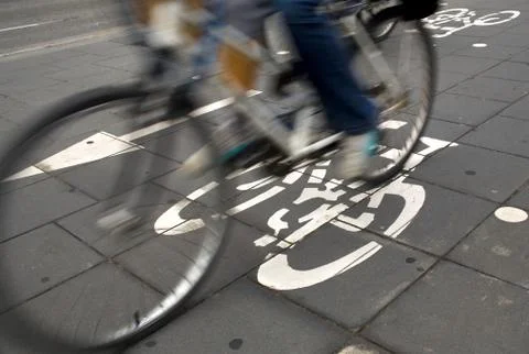 Cycle lane Stock Photos