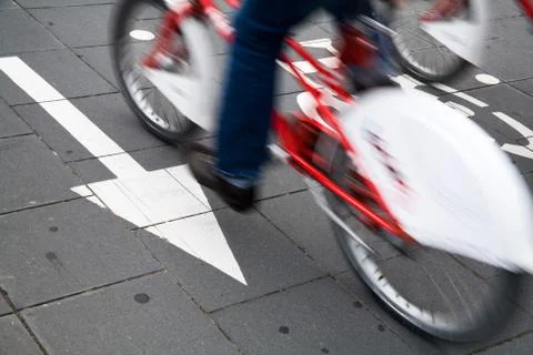Cycle lane Stock Photos