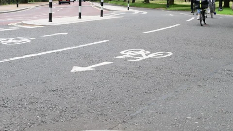 Cycle lanes. Stock Footage 157182547