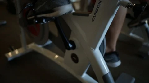 Cycle Machine in Gym Stock Footage 127854739