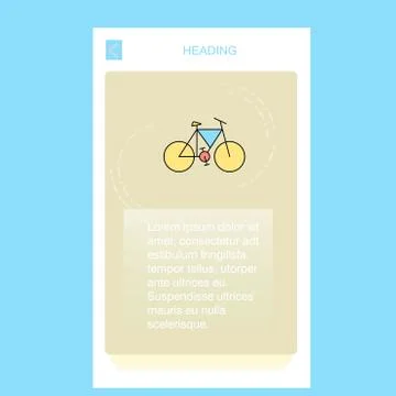 Cycle mobile vertical banner design design. Vector Illustrazione stock
