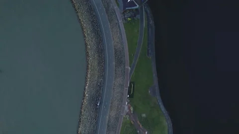 Cycle path from above Stock Footage 171868447