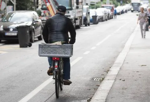 Cycle path for driving with bicycle Stock Photos